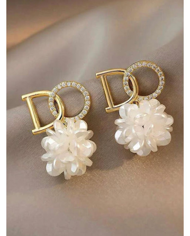 Boucles D'oreilles Lettre & Fleur