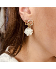 Boucles D'oreilles Lettre & Fleur