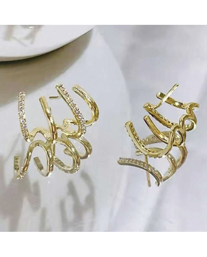 Boucles d'oreilles ornée de strass